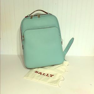 Bally Mint Italian Leather Backpack